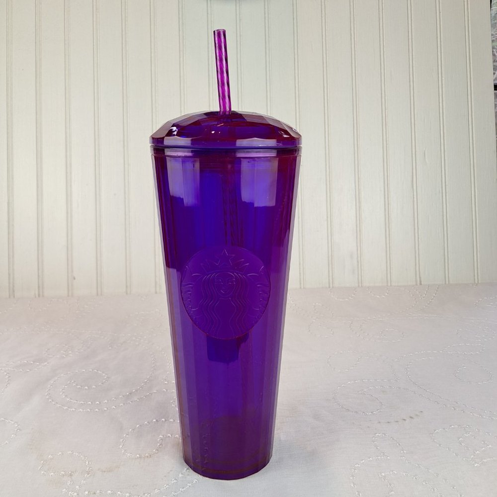 Starbucks Dark Purple Iridescent Dome Top Tumbler 24 oz